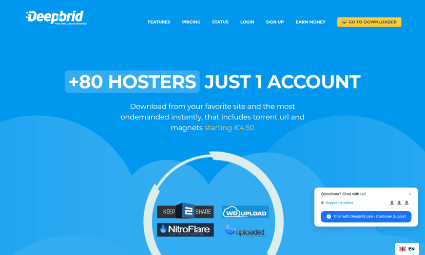 Thumbnail image for Deepbrid download manager service