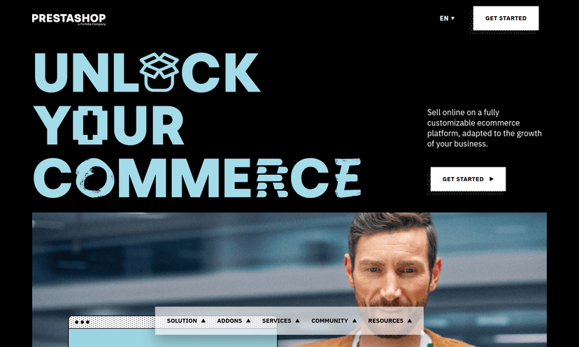 PrestaShop e-commerce platform interface