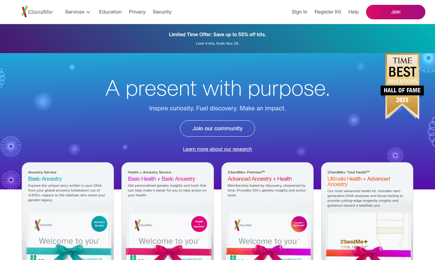23andMe DNA testing kit