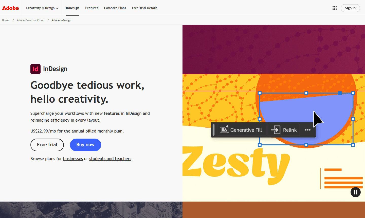 Adobe InDesign interface thumbnail