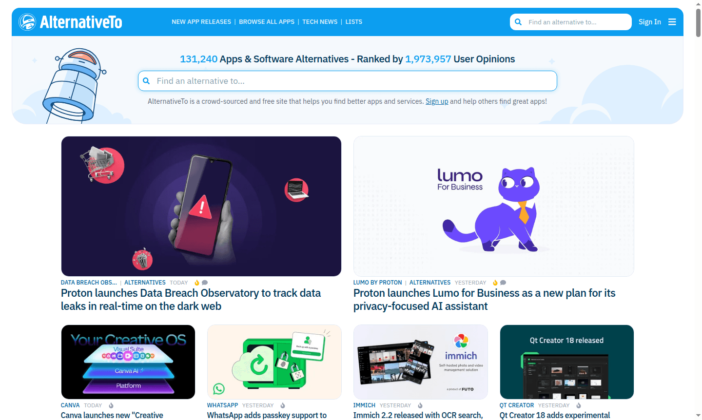 AlternativeTo thumbnail