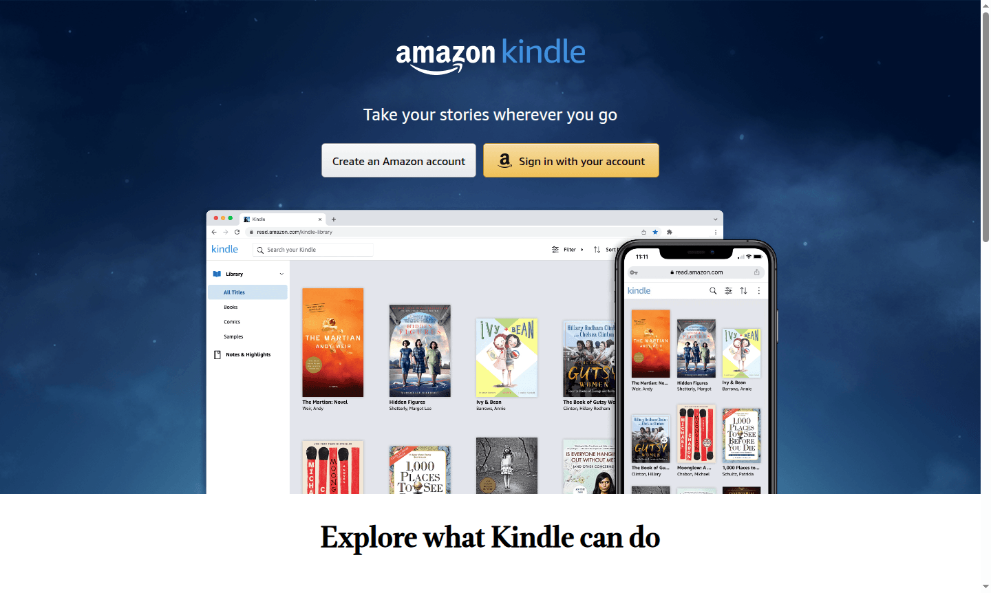 Kindle digital reading platform