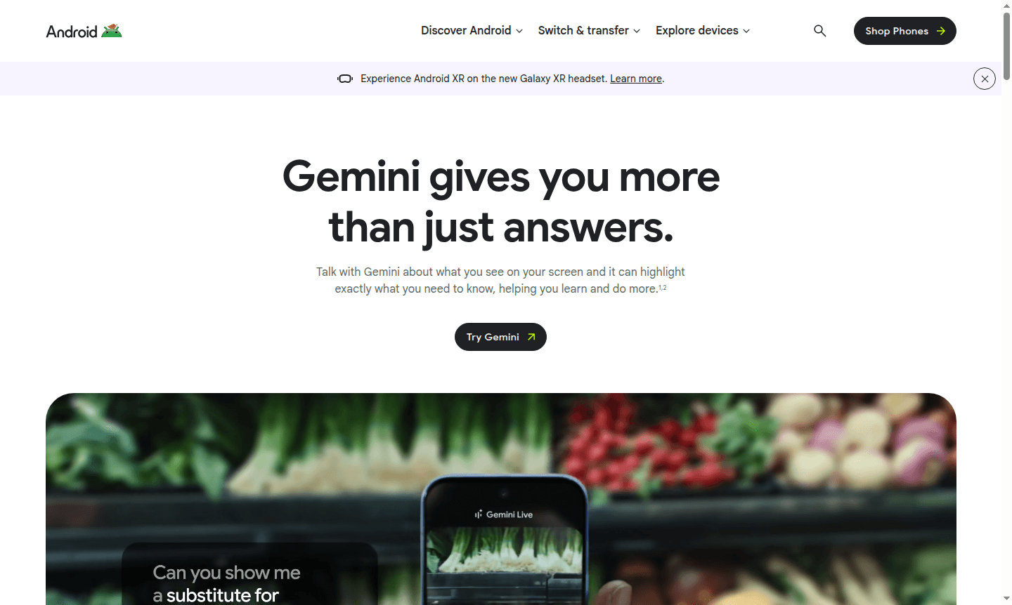 Android interface thumbnail