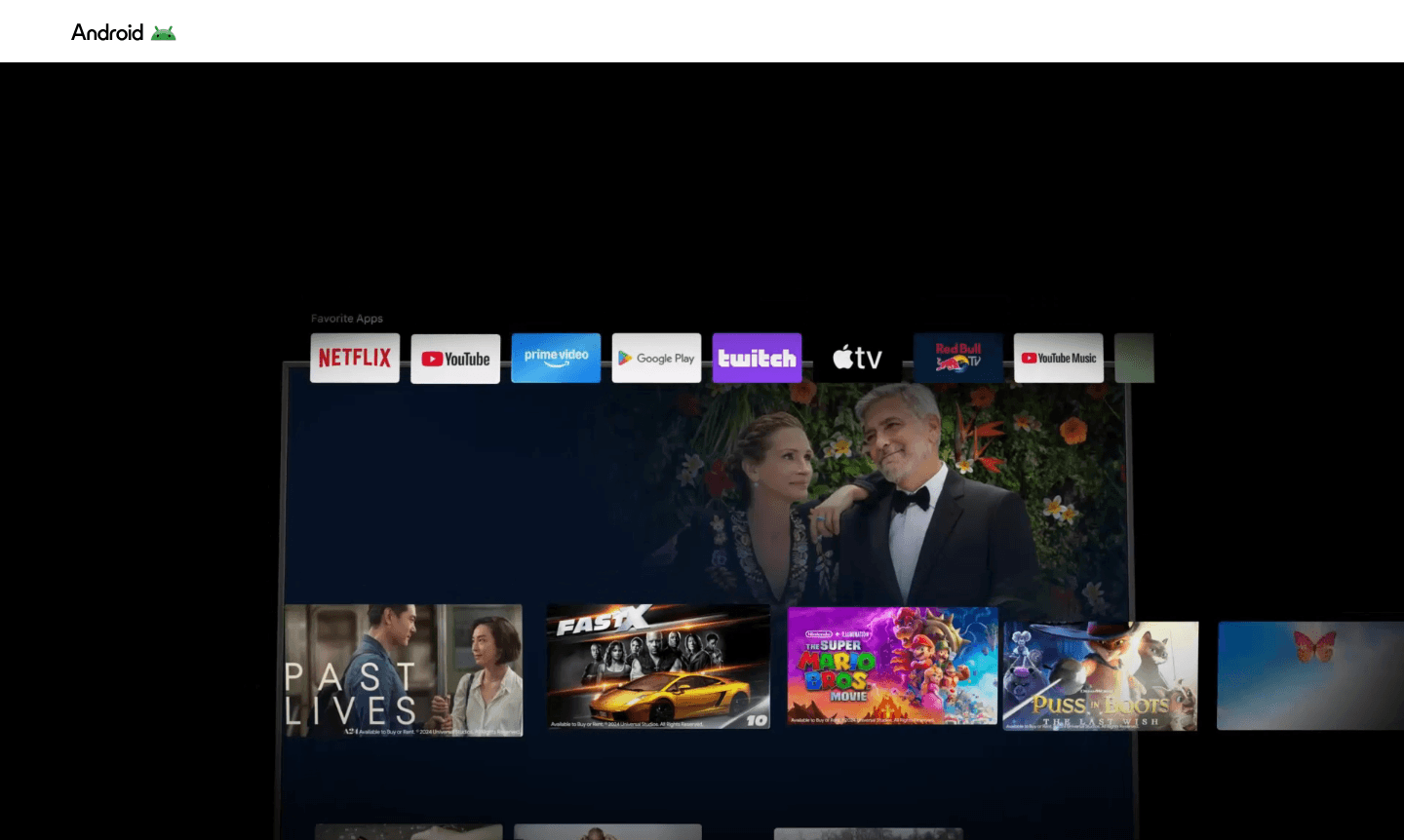 Android TV interface