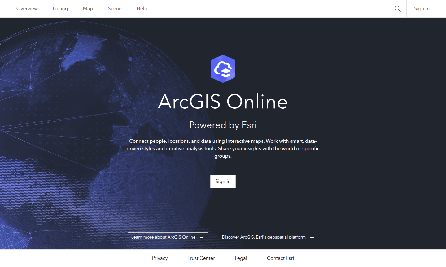ArcGIS Online platform
