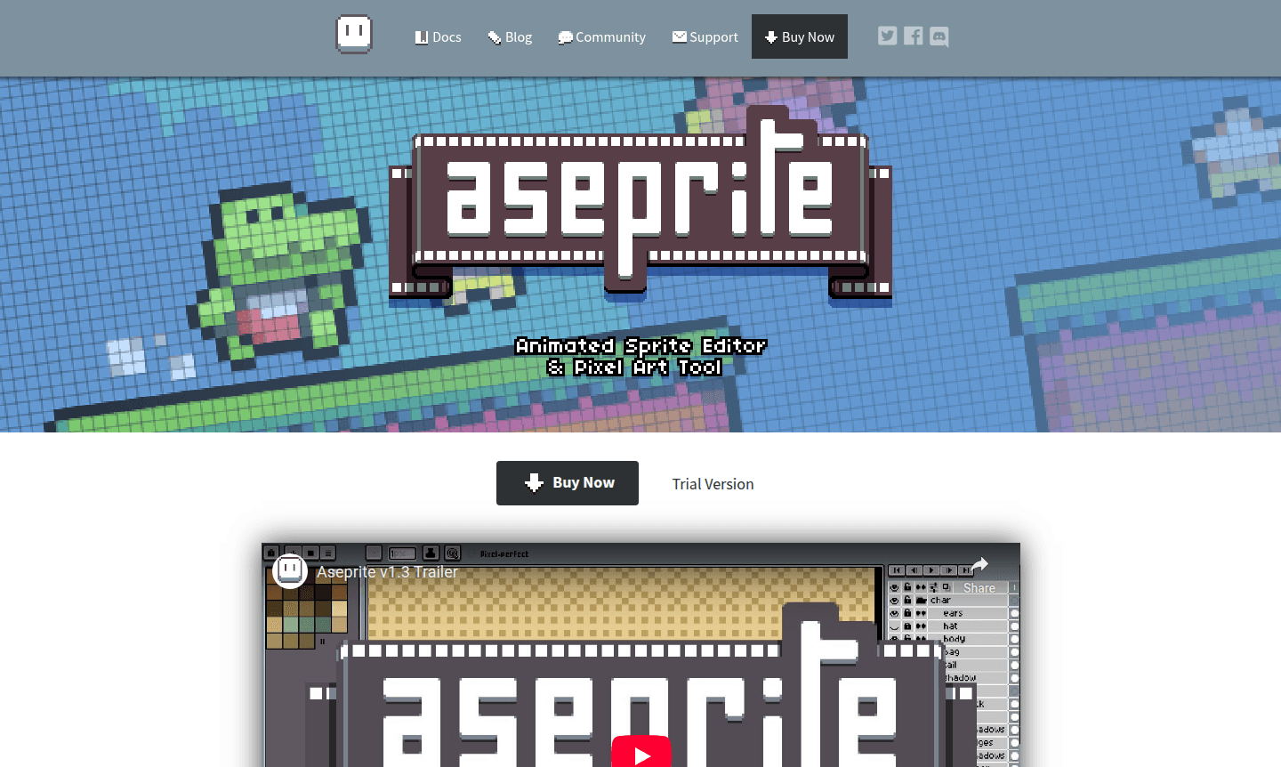 Screenshot of Aseprite interface showing pixel art editing tools