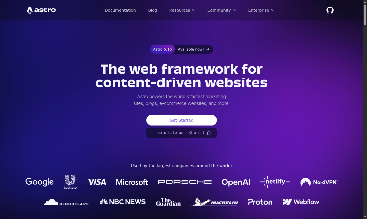 Astro web framework thumbnail