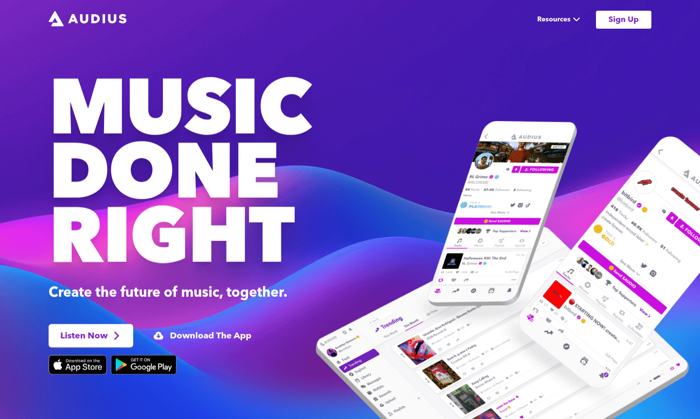 Audius platform thumbnail