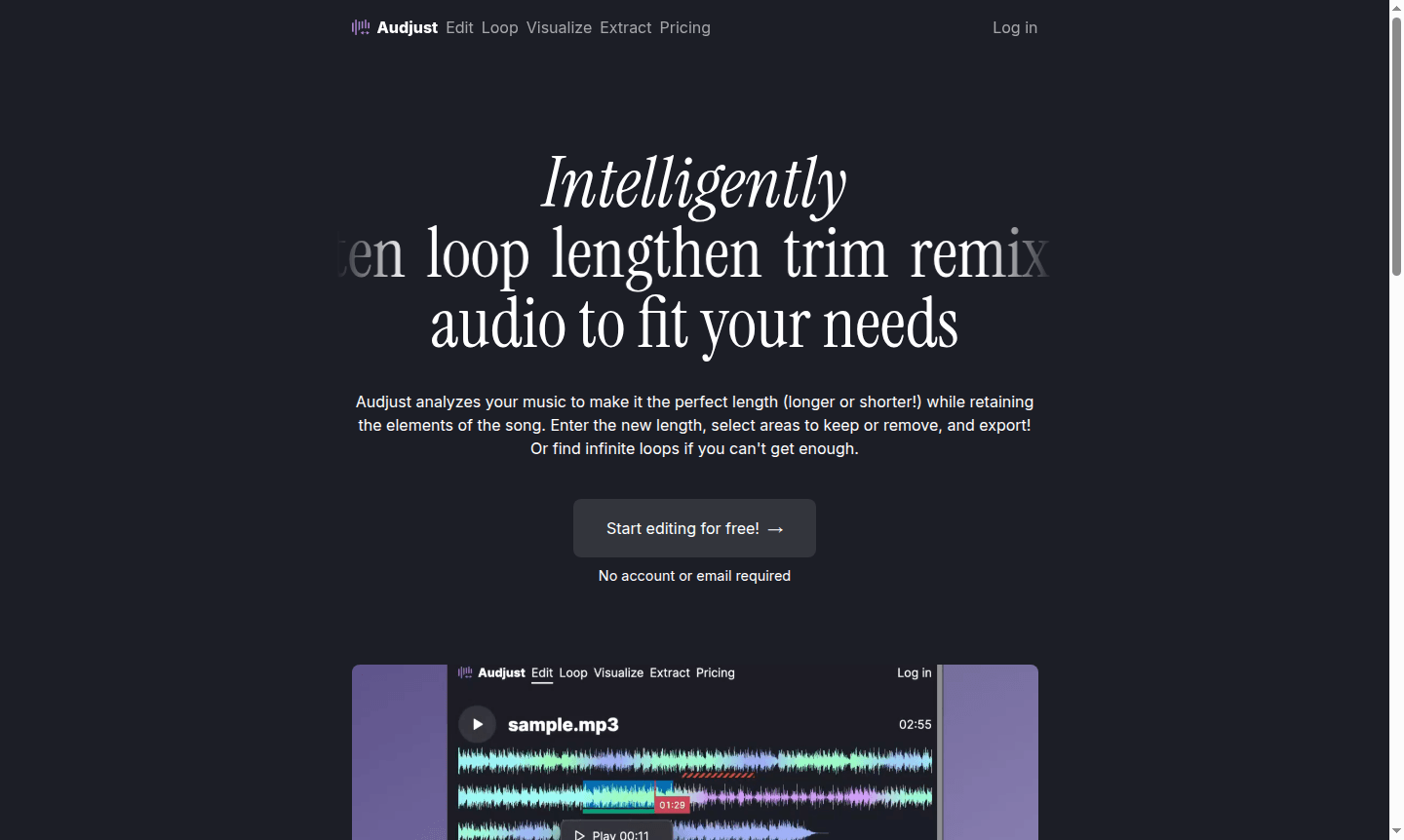 Audjust thumbnail showing audio editing interface