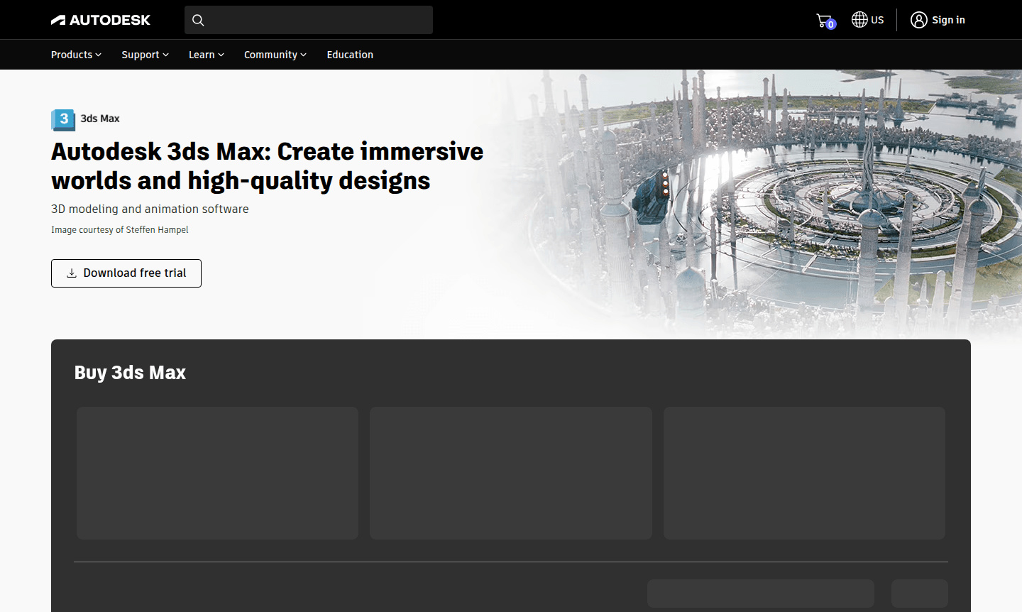 Autodesk 3ds Max software interface