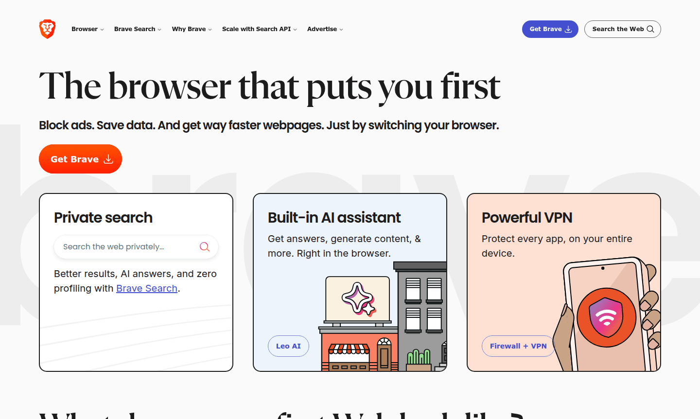 Brave Browser interface