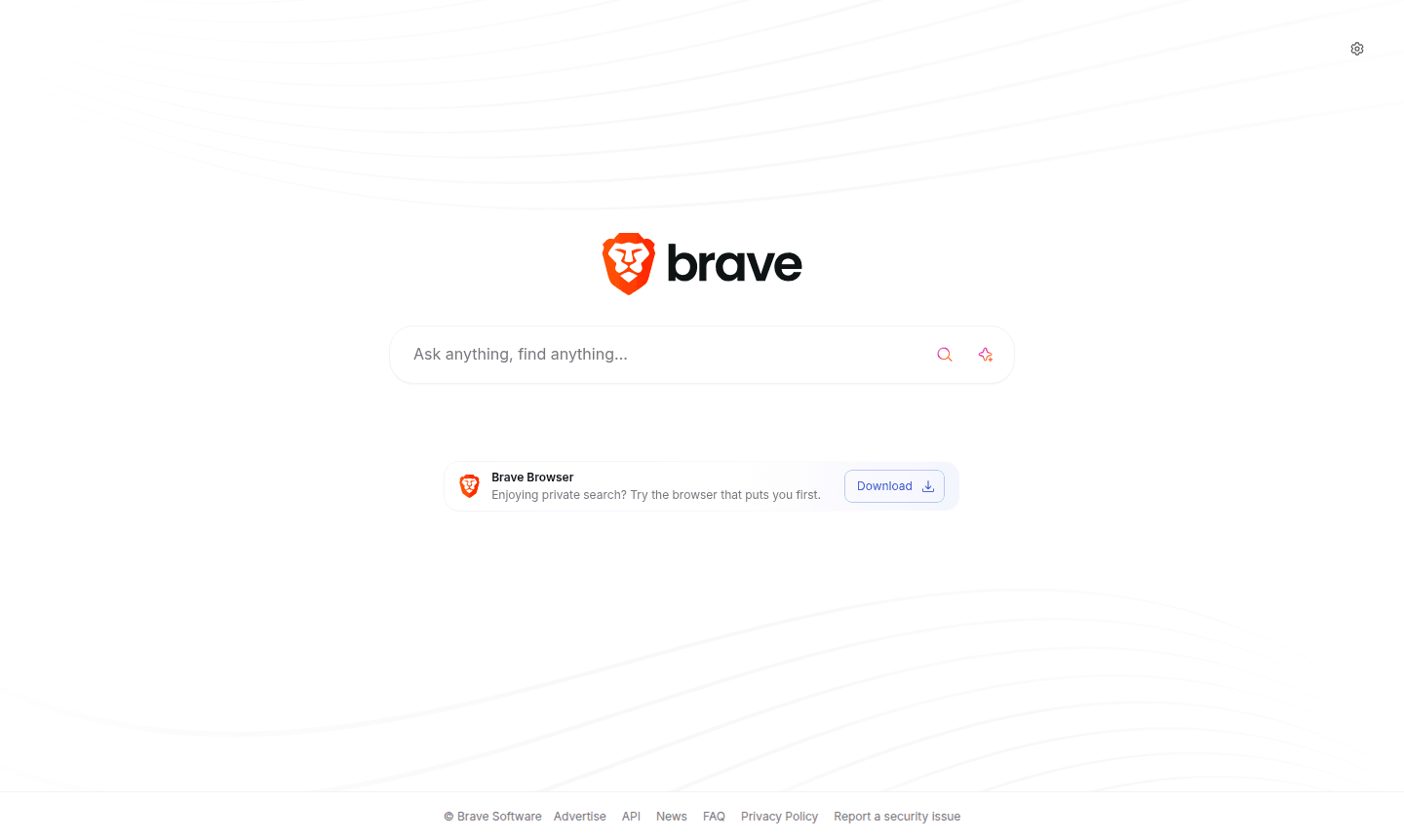 Brave Search interface