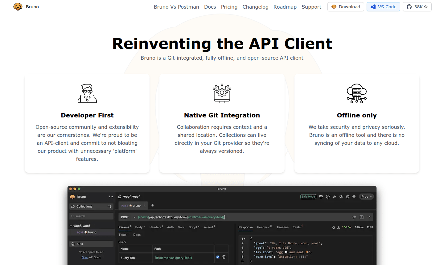 Bruno API client interface thumbnail