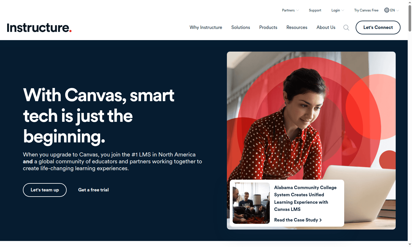 Canvas LMS platform interface