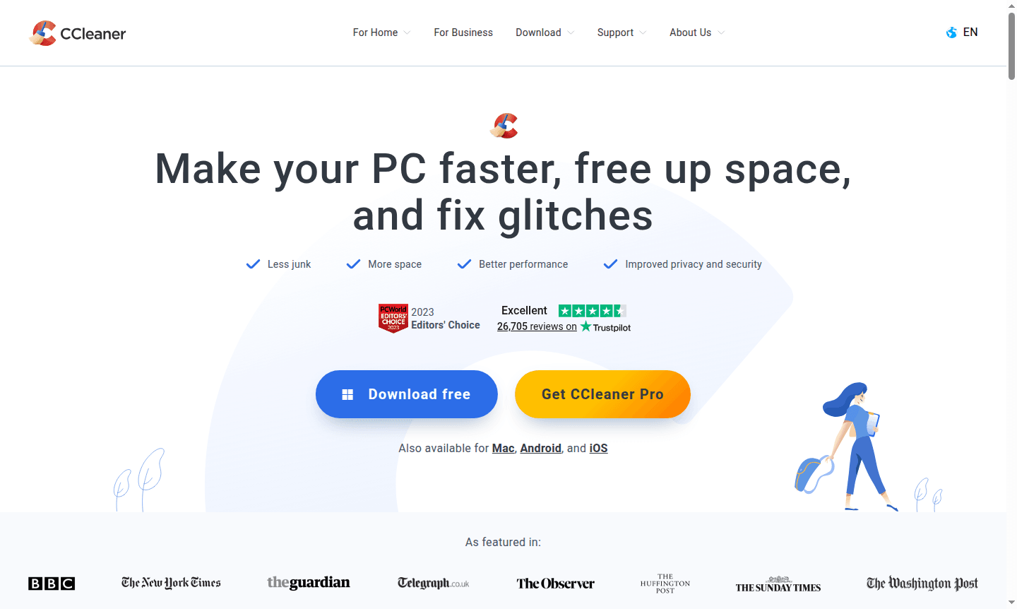 CCleaner Browser interface