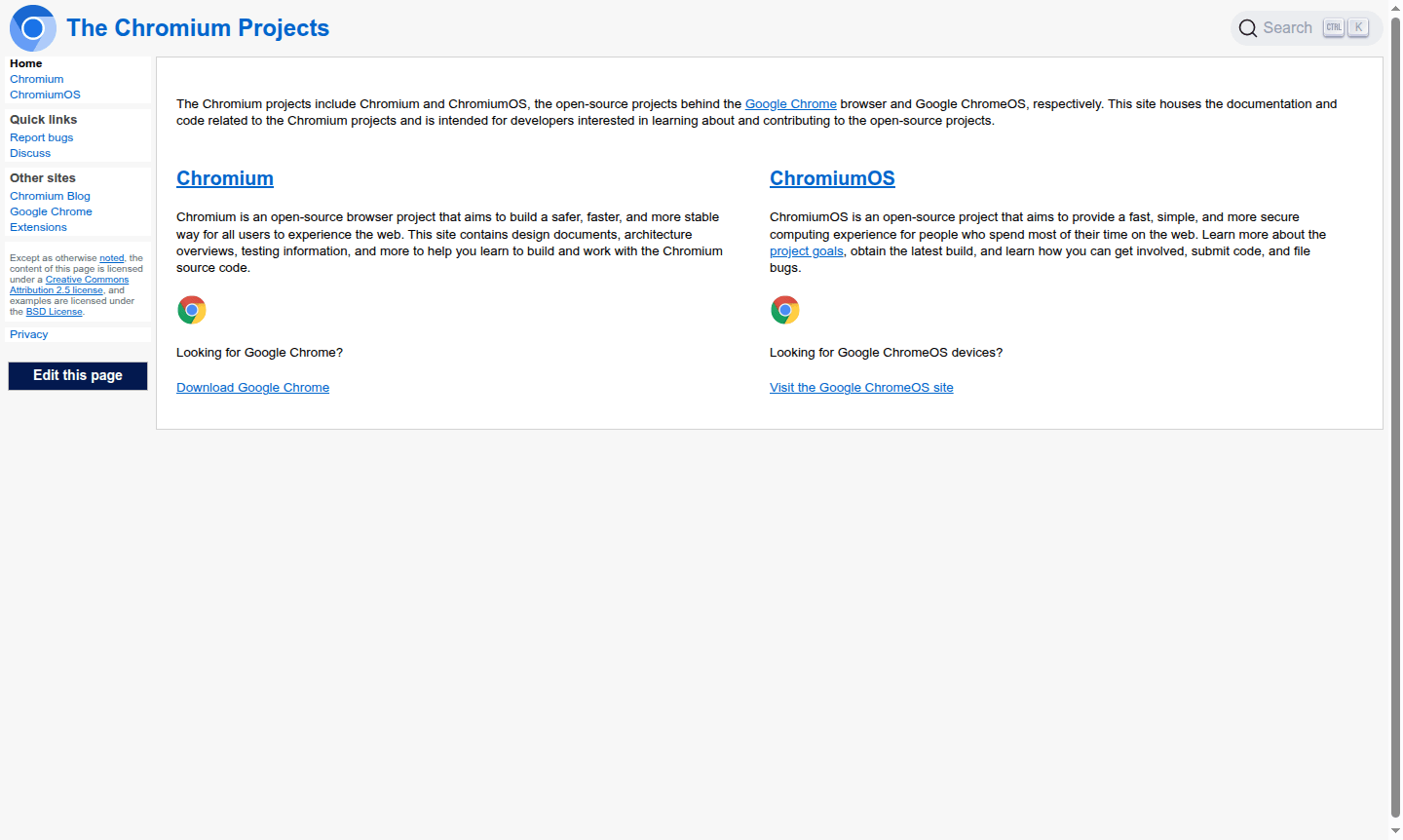 Chromium browser thumbnail