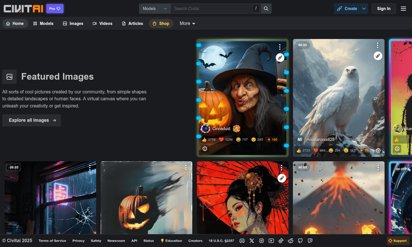 Civitai thumbnail image showcasing AI-generated art