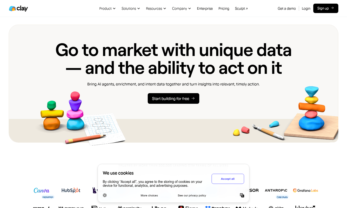 Clay platform interface