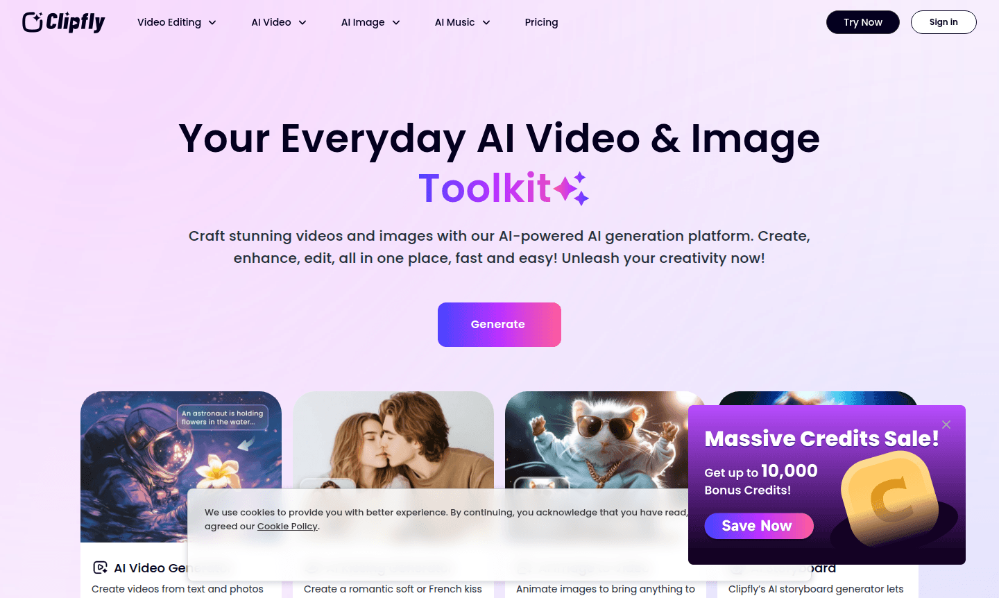 Clipfly tool interface thumbnail