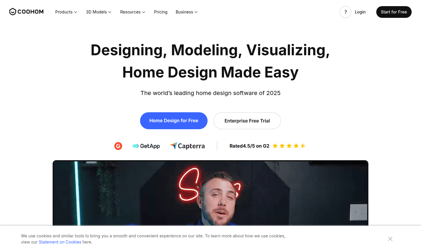 Screenshot of Coohom 3D home design interface