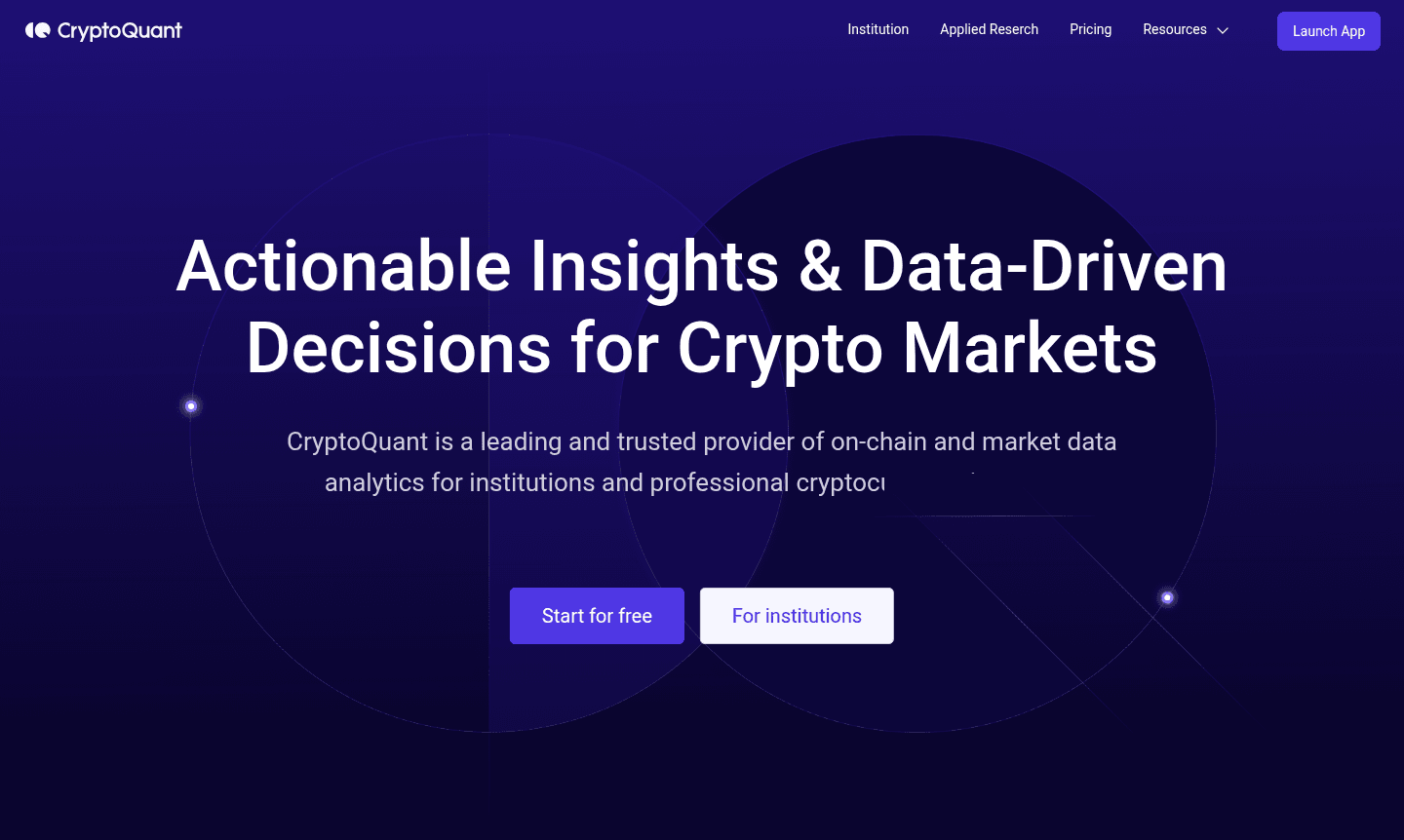 CryptoQuant analytics dashboard