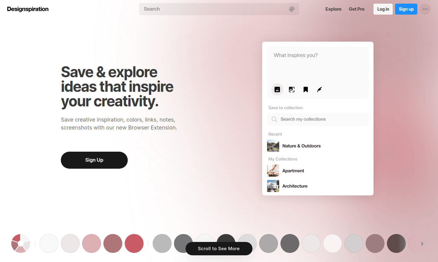 Designspiration thumbnail showing a collage of design inspiration images