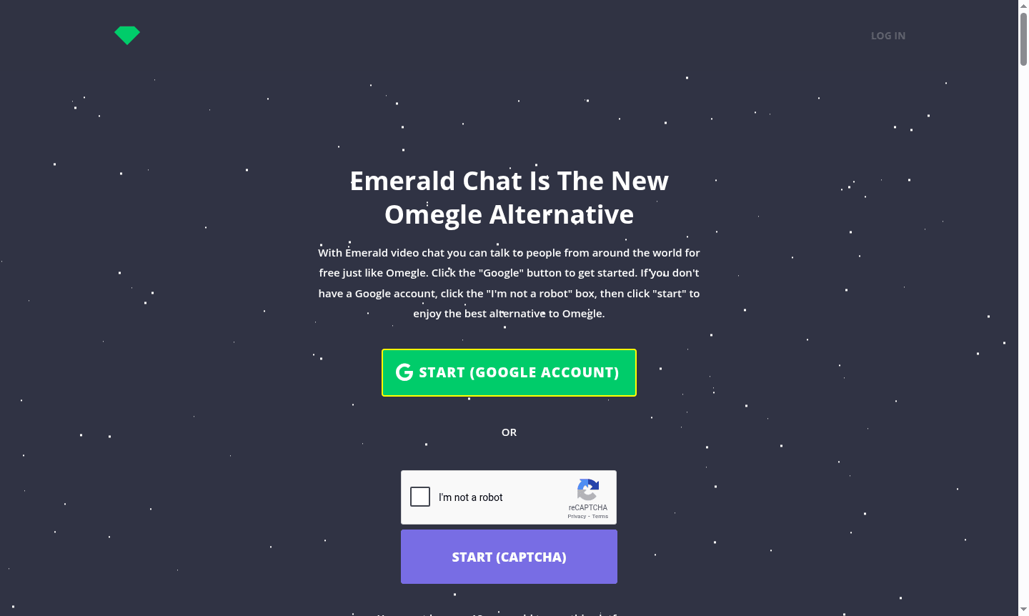 Emerald Chat video chat interface