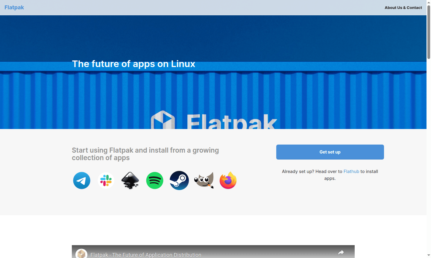 Screenshot showing Flatpak application installation on Linux
