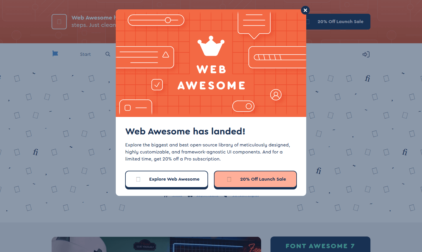 Thumbnail image showcasing Font Awesome icon library interface