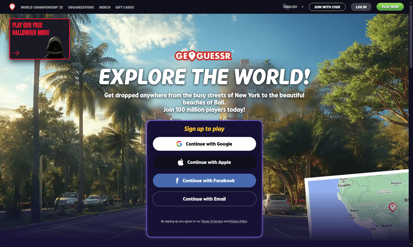 GeoGuessr gameplay interface
