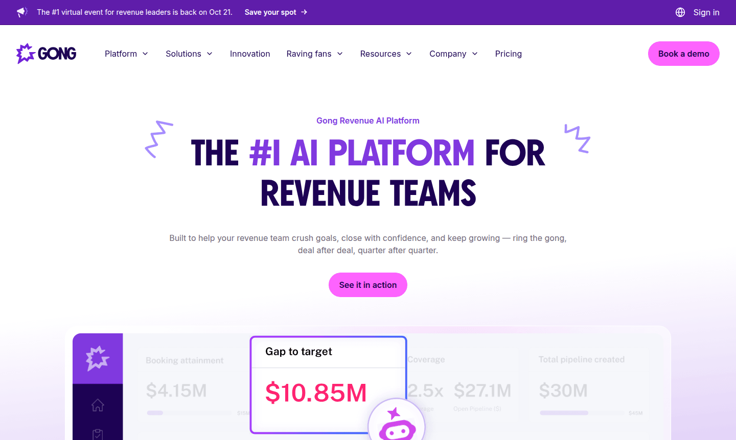Gong platform interface thumbnail