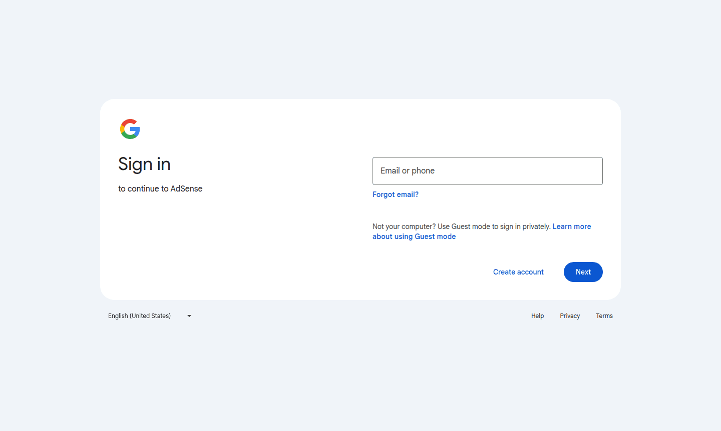 Google AdSense thumbnail image