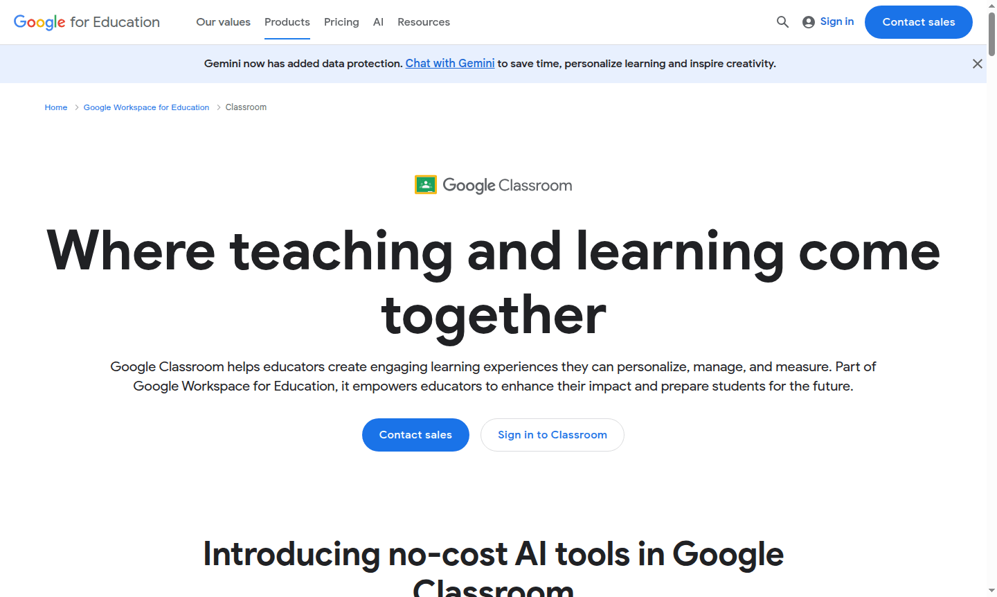Google Classroom interface thumbnail