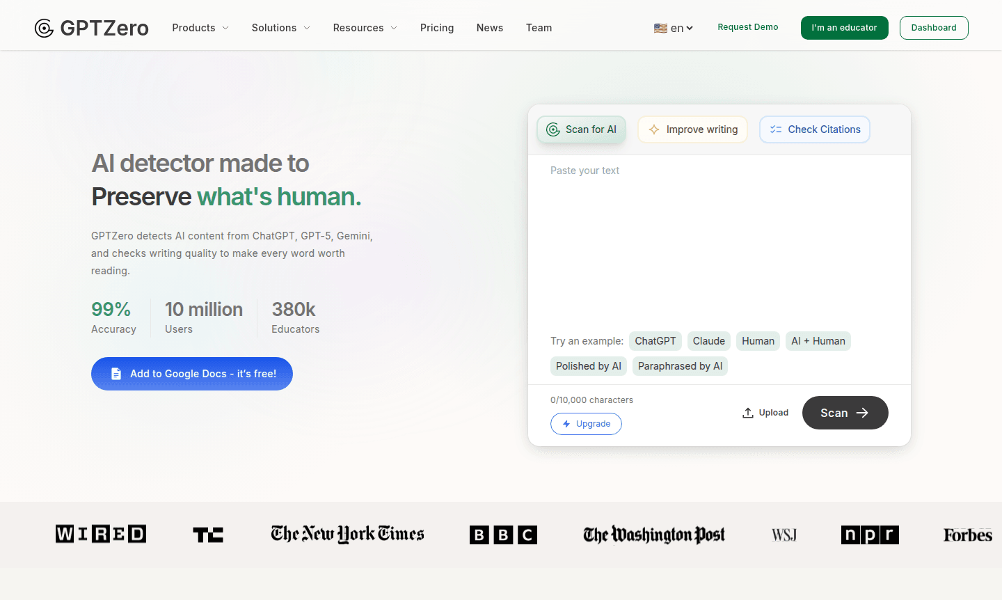 GPTZero thumbnail image