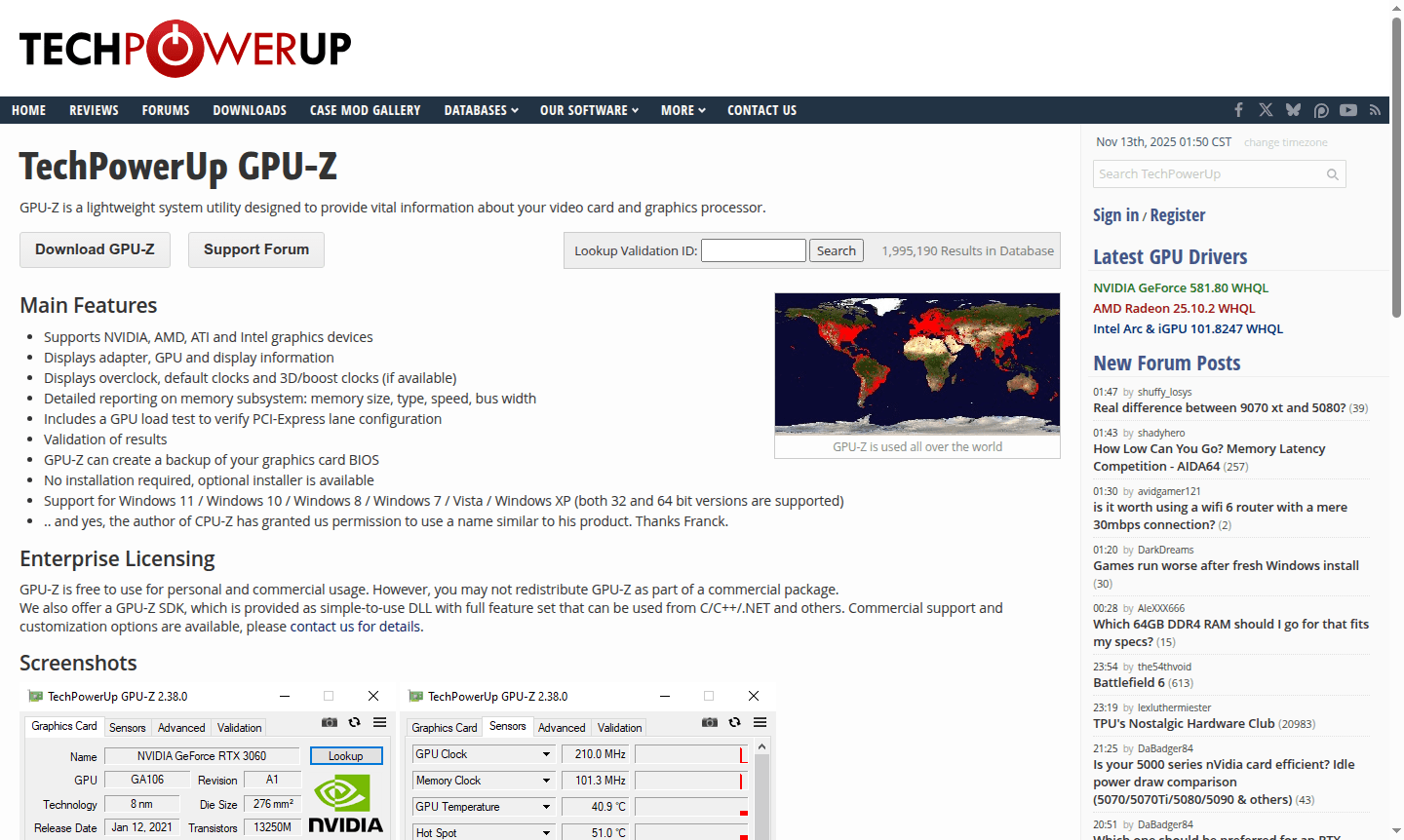 GPU-Z software interface
