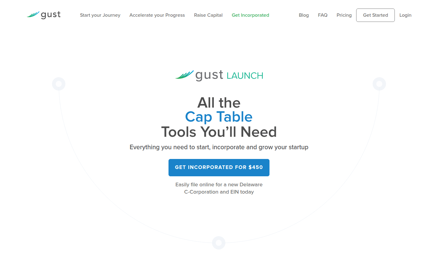 Gust Launch platform interface