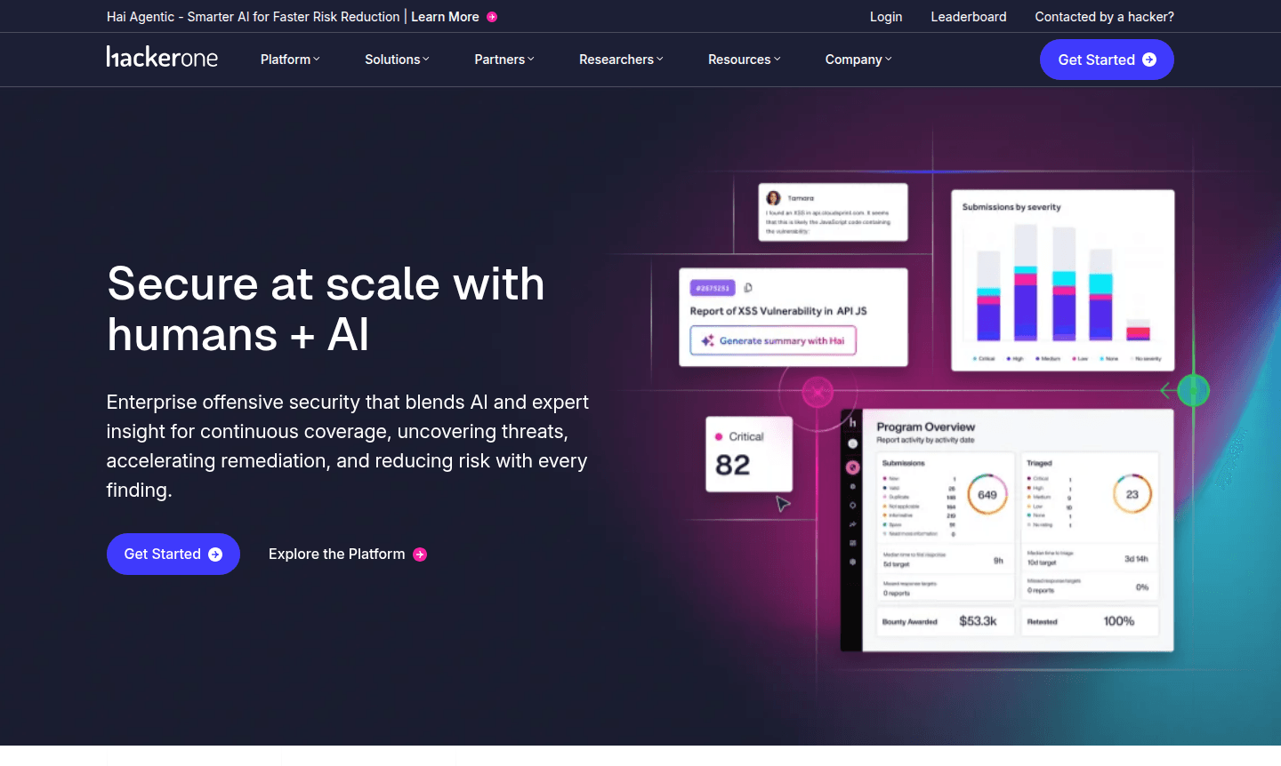 HackerOne platform interface screenshot