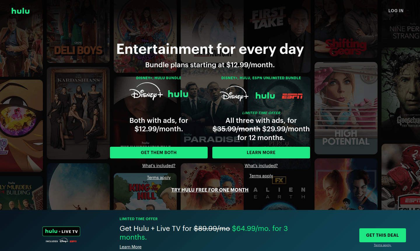 Hulu streaming service thumbnail
