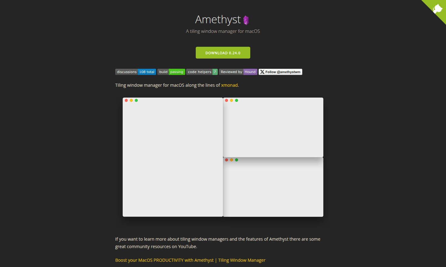 Amethyst software interface thumbnail