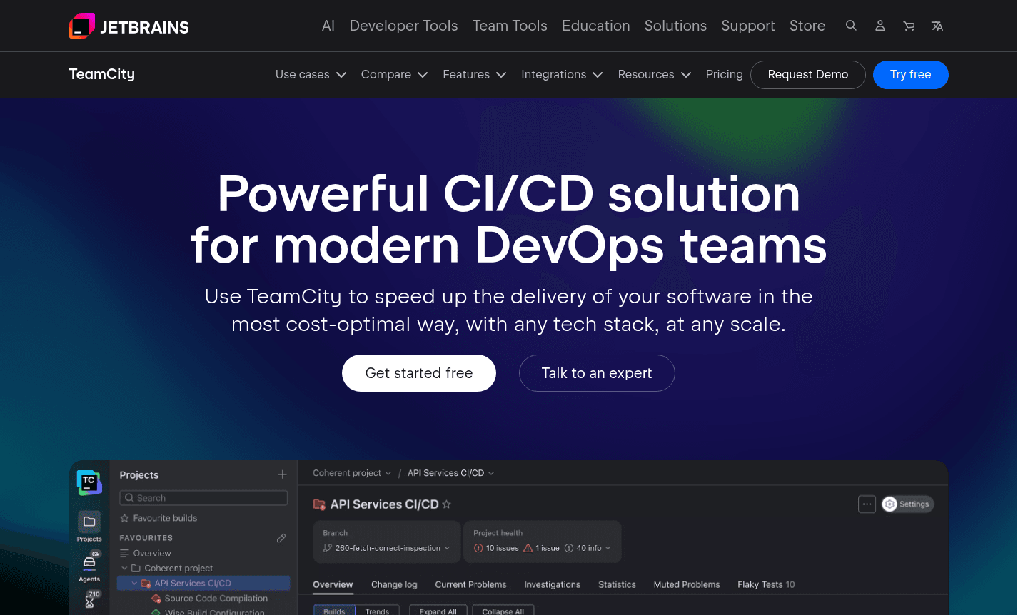 TeamCity dashboard preview