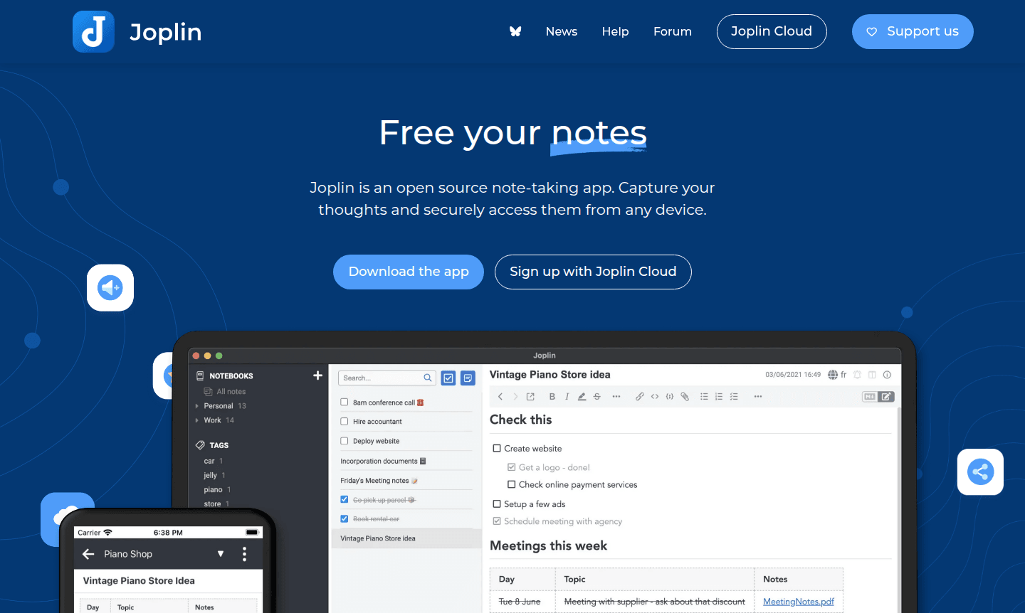 Joplin app interface thumbnail