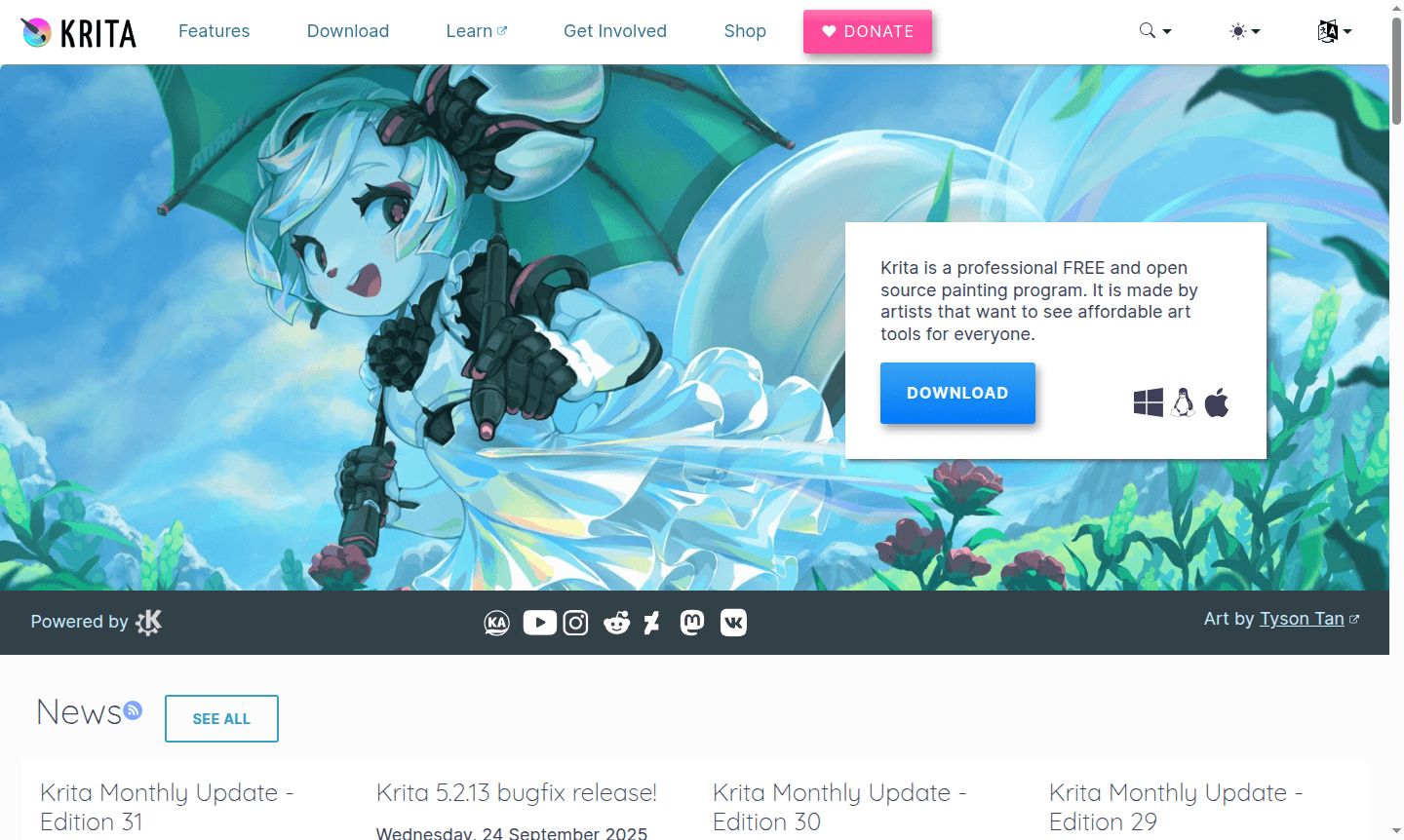 Krita software thumbnail