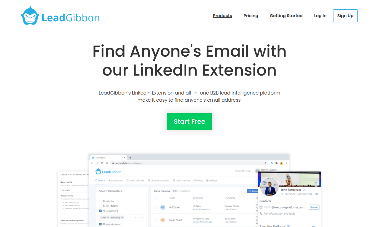 LeadGibbon platform interface thumbnail