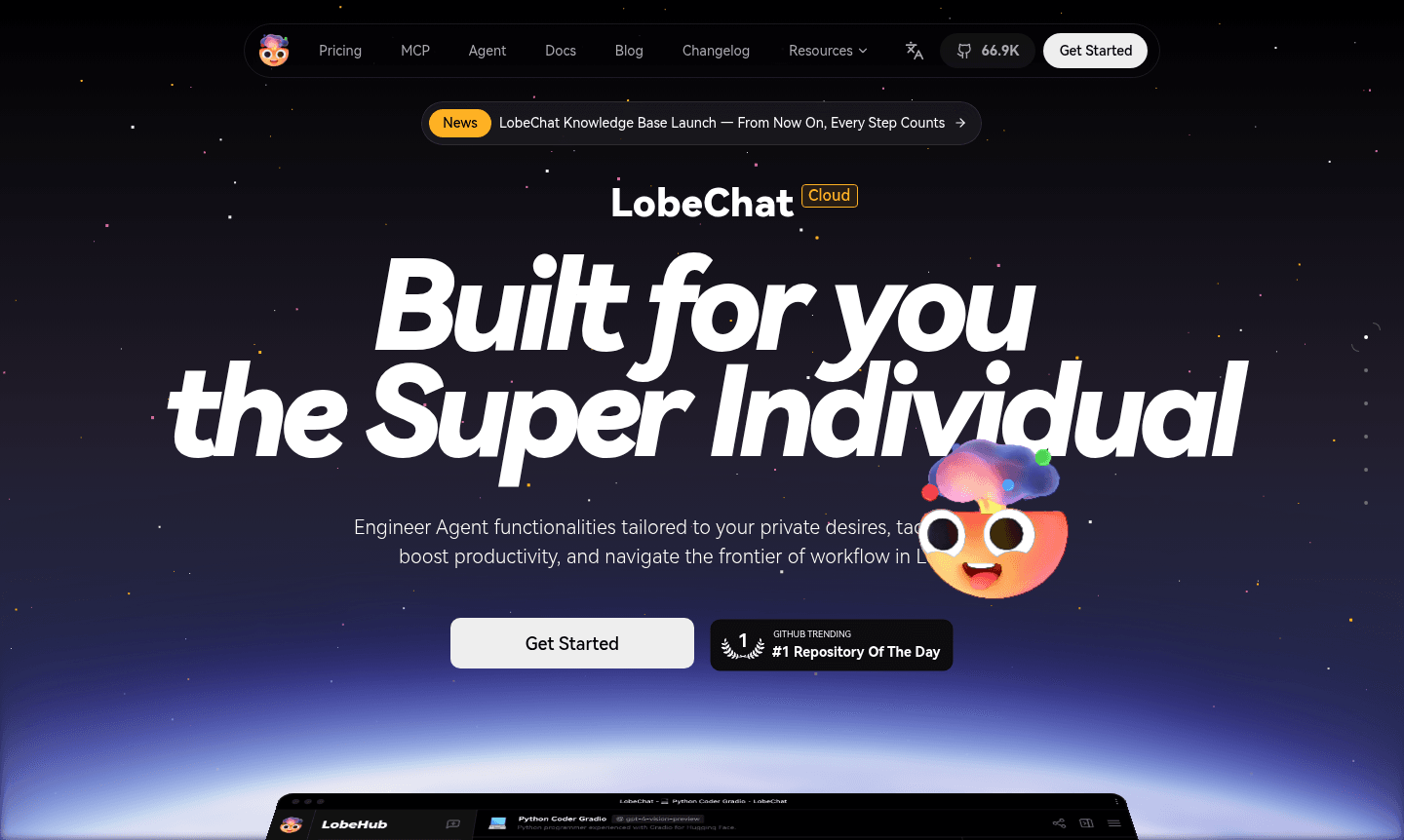 LobeChat tool interface