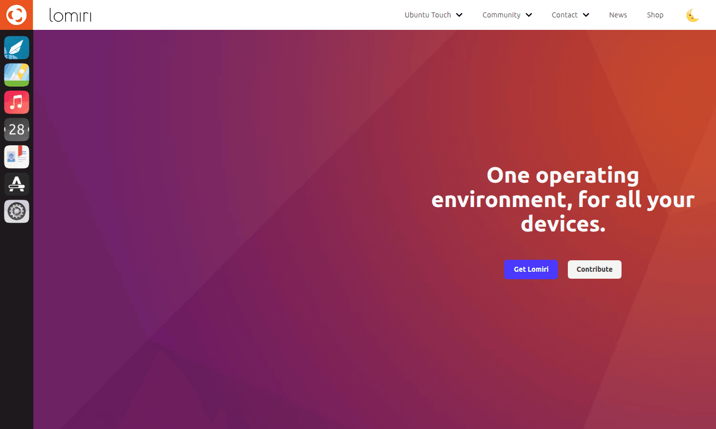 Lomiri desktop environment screenshot