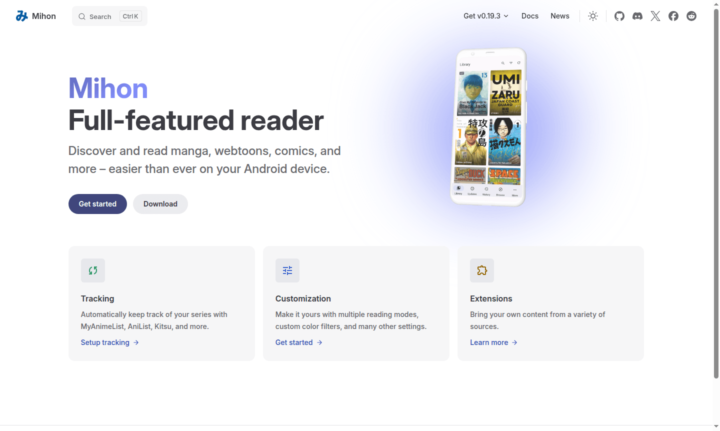 Mihon app screenshot
