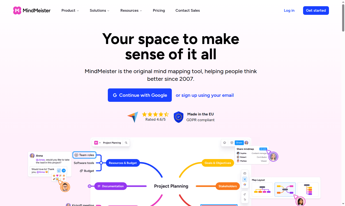 MindMeister application interface