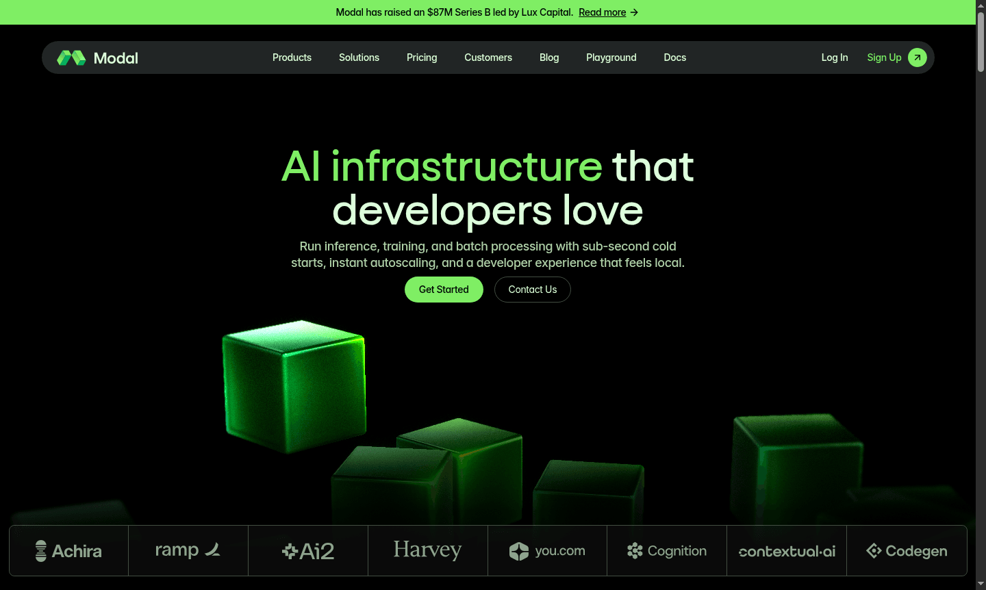 Thumbnail image for Modal showing AI and compute elements