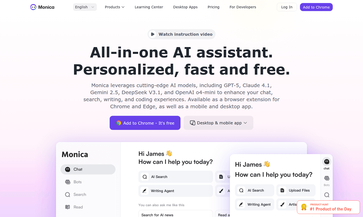 Monica AI assistant thumbnail image