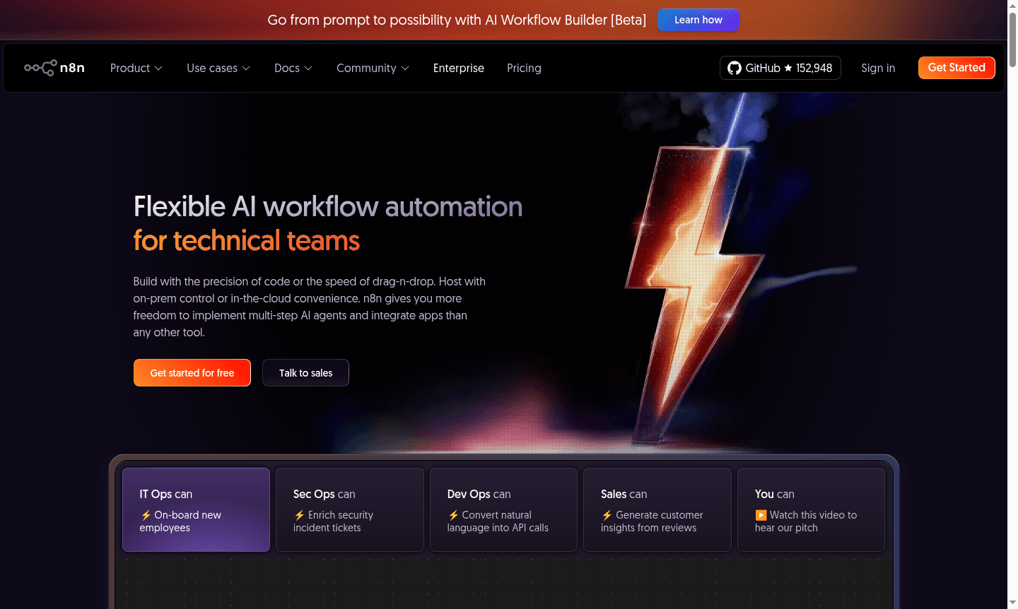 n8n workflow automation tool interface